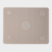 Коврик с разметкой Доляна &laquo;Капучино&raquo;, силикон 50&times;40 см, цвет бежевый