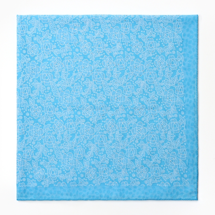 Платок женский, цвет голубой, размер 70х70
