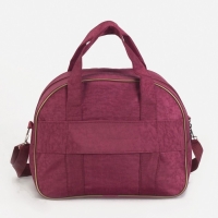Чемодан малый 20" с сумкой, отдел на молнии, наружный карман, с расширением, цвет бордовый