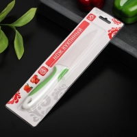 Нож керамический Доляна &laquo;Умелец&raquo;, лезвие 10 см, цвет зелёный