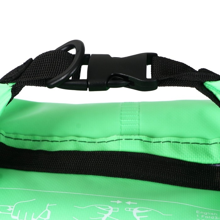 Гермомешок YUGANA, ПВХ, водонепроницаемый 20 литров, один ремень, зеленый Гермомешок YUGANA, ПВХ, водонепроницаемый 20 литров, один ремень, зеленый