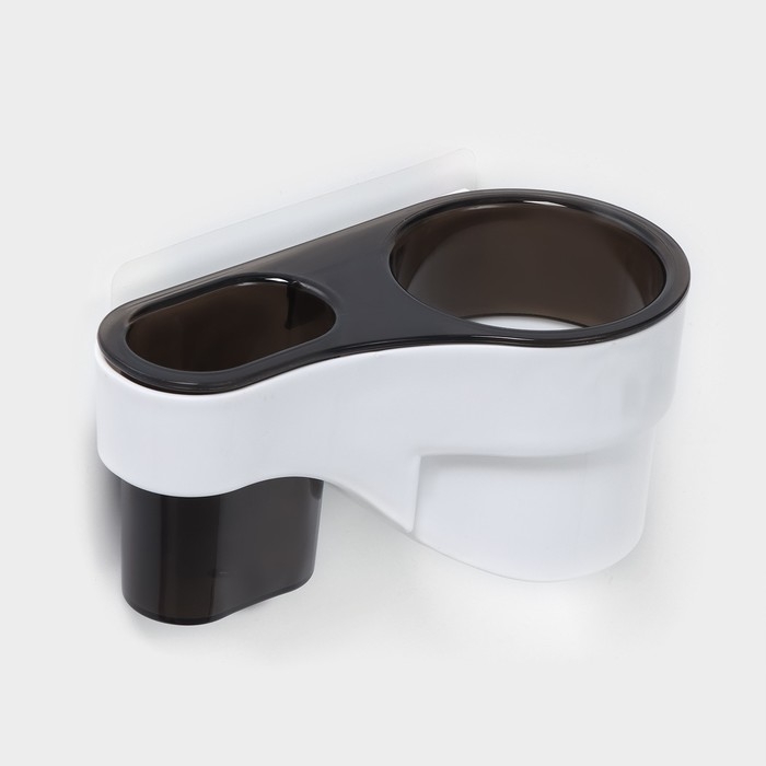 Держатель для фена и ванных принадлежностей в ванную на липучках, 18,7×10×9 см, цвет чёрно-белый Держатель для фена и ванных принадлежностей в ванную на липучках, 18,7×10×9 см, цвет чёрно-белый