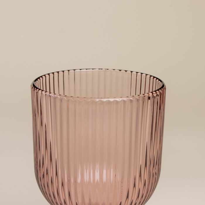 Набор бокалов для вина стеклянный SL Home &laquo;Модерн&raquo;, 250 мл, 8&times;14,5 см, цвет розовый