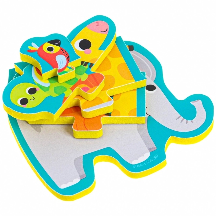 Мягкий пазл для малышей &laquo;Пирамидка: Африка&raquo;, 5 деталей, Крошка Я