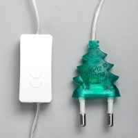 Гирлянда &laquo;Нить&raquo; 5 м с насадками &laquo;Ёжики&raquo;, IP20, прозрачная нить, 20 LED, свечение мульти (RG/RB), мигание, 220 В