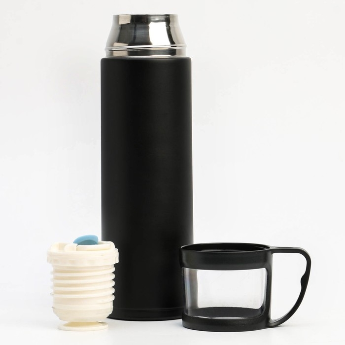 Термос, 500 мл, Гильза "Мастер К.",  с кружкой, сохраняет тепло 8 ч, 7.5 х 25 см