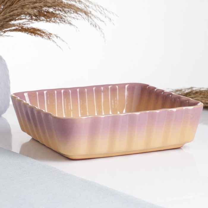 Емкость для запекания Емкость для запекания "Волна квадратная" 1,5л / 6,5х23х23см, нежность