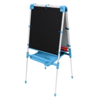 Мольберт детский двусторонний «Доска знаний», регулируется по высоте, + учебные принадлежности, цвет голубой Мольберт детский двусторонний «Доска знаний», регулируется по высоте, + учебные принадлежности, цвет голубой