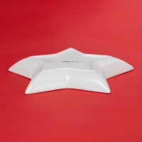 Тарелка керамическая Доляна &laquo;Сани деда Мороза&raquo;, керамика, 24,5&times;23,5&times;3,5 см, цвет белый