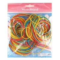 Банковская резинка, 100 г, ErichKrause, диаметр 60 мм, длина 100 мм, пакет с европодвесом, микс