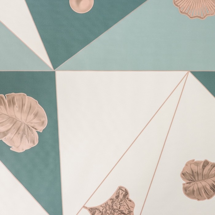 Клеёнка на стол &laquo;Симфония&raquo;, на тканевой основе, рулон 20 метров, ширина 137 см, толщина 0,25 мм, цвет зелёный