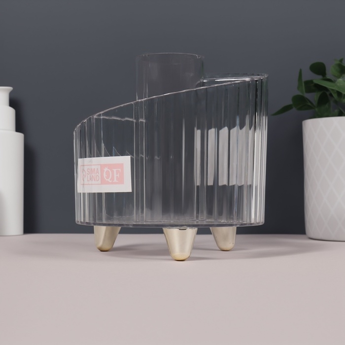 Органайзер для хранения &laquo;CRISTAL&raquo;, 4 секции, d = 12 &times; 12,5 см, цвет прозрачный