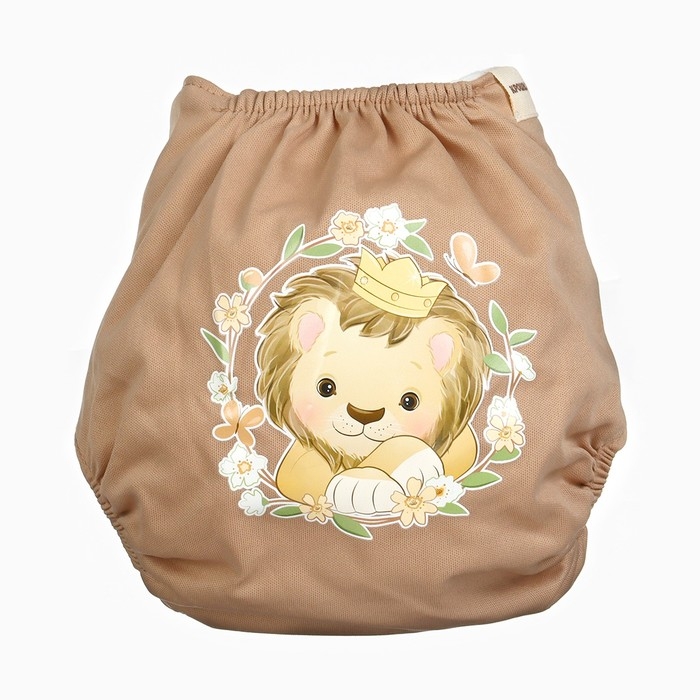 Многоразовый подгузник &laquo;Львенок&raquo;, 3-15 кг, цвет коричневый, Крошка Я