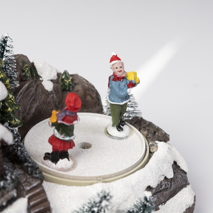 Светодиодная фигура &laquo;Новогодний город&raquo; 18 &times; 14 &times; 11 см, полистоун, батарейки ААх3 (не в комплекте), USB, свечение мульти