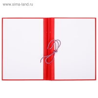 Папка "Курсовой проект" А4, бумвинил, гребешки/сутаж, без бумаги, цвет красный (вместимость до 300 листов)