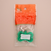 Маячок-адресник Косточка с наклейкой под записку 3 режима свечения, зелёный