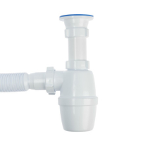 Сифон для мойки ORIO A-4001, 1 1/2"х40 мм, нерж. решетка, с гофрой 40х40/50мм