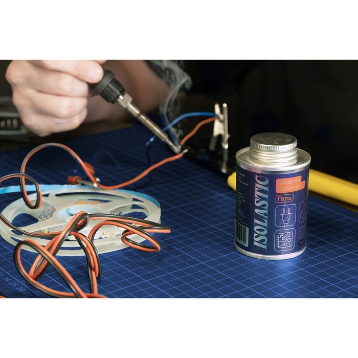 Изолента жидкая, герметик водонепроницаемый, с кисточкой ISOLASTIC, гель, черный, 100 мл Изолента жидкая, герметик водонепроницаемый, с кисточкой ISOLASTIC, гель, черный, 100 мл