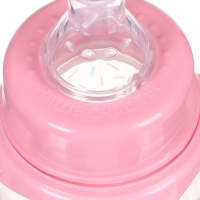 Бутылочка для кормления &laquo;Зайка, пончик&raquo;, классическое горло, 250мл., от 3 мес., цилиндр, с ручками