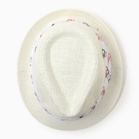 Шляпа мужская MINAKU, цвет белый, р-р 58