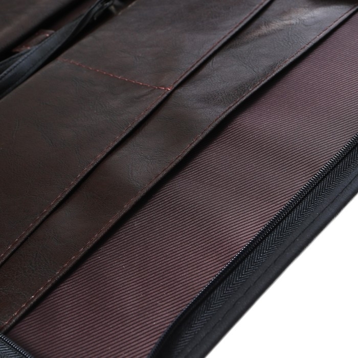 Папка деловая, искусственная кожа, для бумаг, 360 х 260 х 30 мм, ручка-петля Папка деловая, искусственная кожа, для бумаг, 360 х 260 х 30 мм, ручка-петля "Люкс" коричневая 6Д011