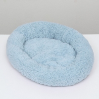 Лежанка для собак и кошек &laquo;Уют&raquo;, мягкий мех, 45 х 35 х 11 см, голубая