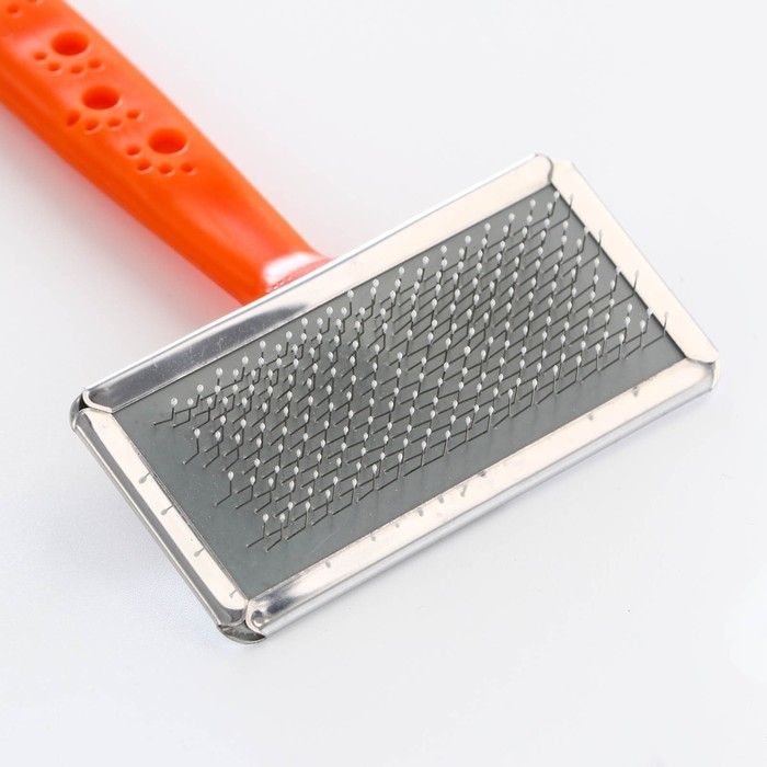 Пуходерка Пуходерка "Лапки" средняя с каплями, 9 х 12 см, оранжевая