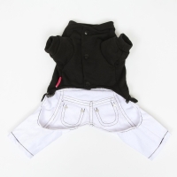 Комбинезон "Единорог", размер 18 (ДС 40 см, ОГ 50 см, ОШ 38 см), чёрно-белый