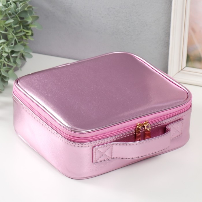 Шкатулка кожзам для косметики "Сумочка. Сияние"  МИКС  26х24х9 см