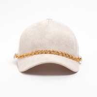 Бейсболка женская MINAKU с цепью цвет бежевый , размер 56-58 Бейсболка женская MINAKU с цепью цвет бежевый , размер 56-58