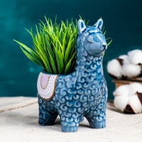 Кашпо "Лама Ама" 14х10х15см, 0,3 л, d-6,5, микс Кашпо "Лама Ама" 14х10х15см, 0,3 л, d-6,5, микс