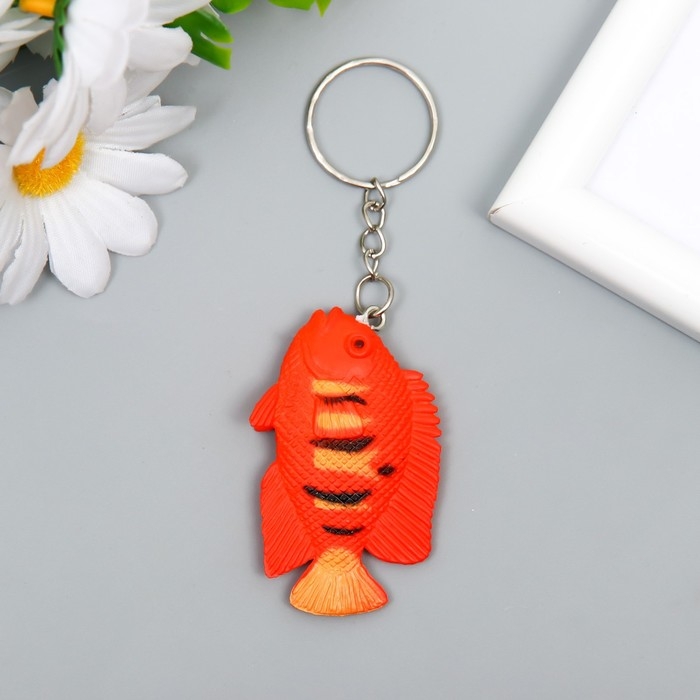 Брелок пластик "Аквариумная рыбка" МИКС 3,7х5,5 см