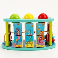 Логический центр 3 в 1 Стучалка + Рыбалка + Серпантинка &laquo;Море&raquo; 16 &times; 26 &times; 13,5 см