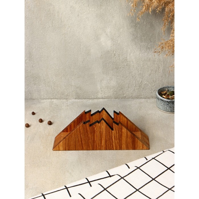 Салфетница &laquo;Гора&raquo;, 18,5&times;7 см, дуб