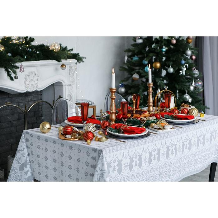 Скатерть "Сканди стиль" 180х146 см, 100% хлопок, 164 г/м2