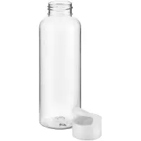 Бутылка для воды Plaske, прозрачная с белой крышкой Бутылка для воды Plaske, прозрачная с белой крышкой
