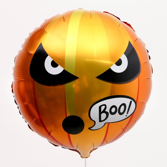 Воздушный шар фольгированный 18" &laquo;Буу&raquo; круг, с подложкой