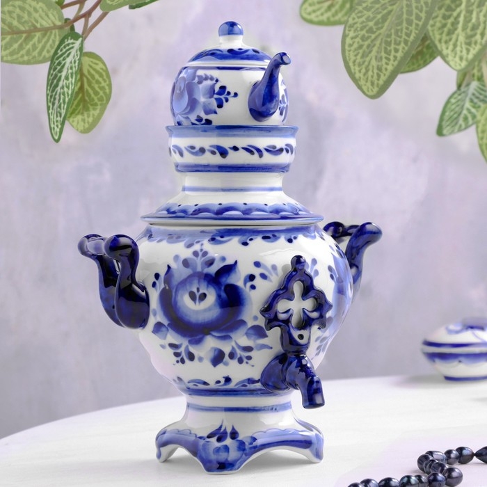 Сувенир «Самовар», 23 см, гжель Сувенир «Самовар», 23 см, гжель