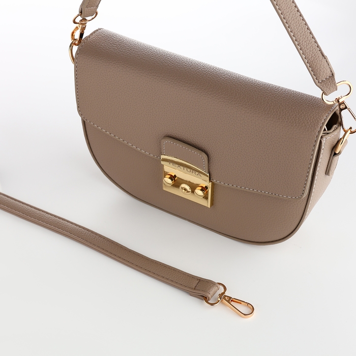 Сумка женская на клапане, TEXTURA, маленький размер, цвет бежевый Сумка женская на клапане, TEXTURA, маленький размер, цвет бежевый