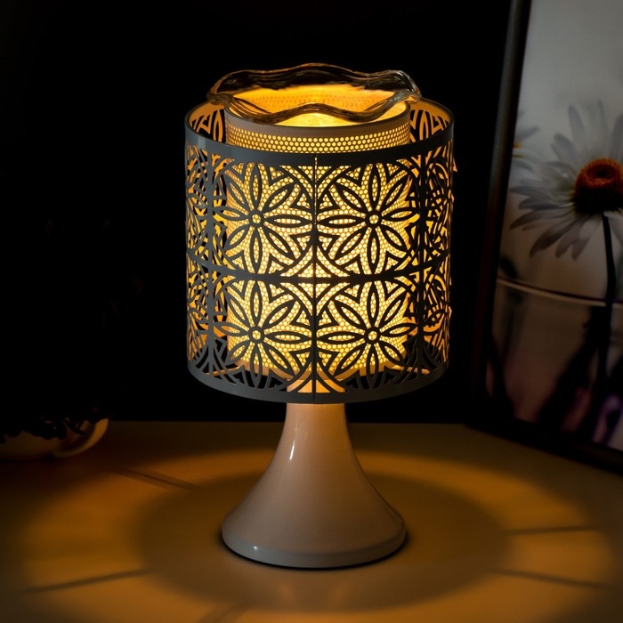 Аромасветильник "Цветы" G4 35Вт белый 14,5х14,5х25,5 см RISALUX