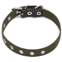 Ошейник брезентовый безразмерный однослойный, 52 х 2 см, ОШ 23-46 см, хаки Ошейник брезентовый безразмерный однослойный, 52 х 2 см, ОШ 23-46 см, хаки