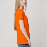 Футболка женская T-bolka Lady оранжевая, размер S