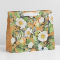 Пакет подарочный крафтовый горизонтальный, упаковка, &laquo;Ботаника&raquo;, ML 23 х 27 х 11.5 см