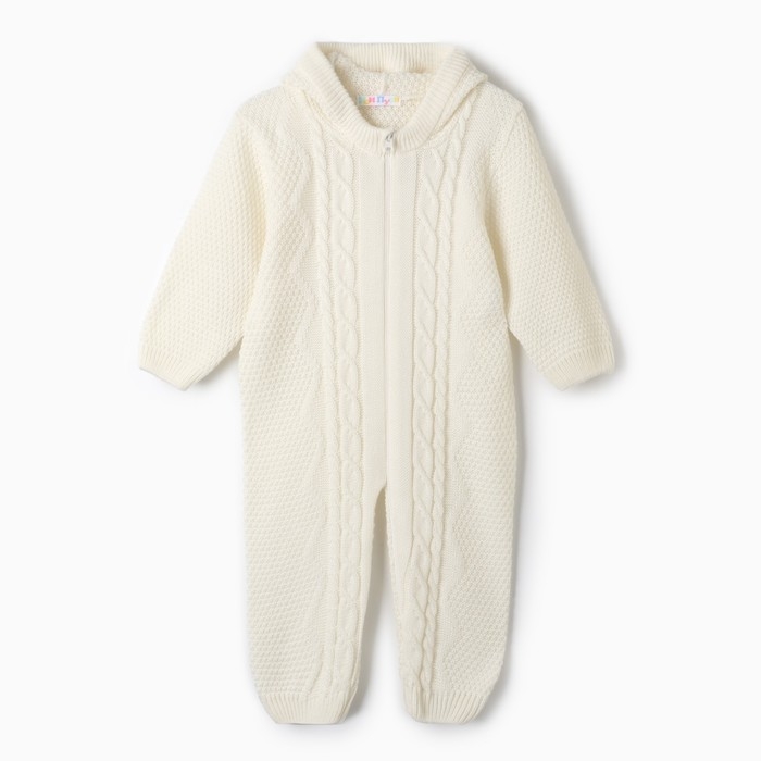 Комбинезон детский, цвет молочный, рост 74-80 см