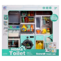 Набор мебели для кукол «Ванная комната»: санузел, постирочная, гардеробная Набор мебели для кукол «Ванная комната»: санузел, постирочная, гардеробная
