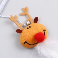 Дразнилка-удочка для кошек с бубенчиком "Олень", 40 см Дразнилка-удочка для кошек с бубенчиком "Олень", 40 см