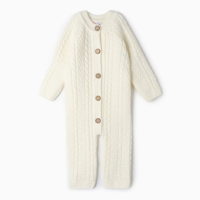 Комбинезон детский, цвет молочный, рост 74-80 см