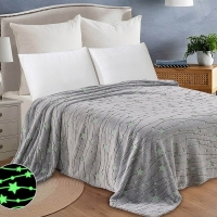 Плед светящийся 180х200 см &laquo;Звёзды&raquo;, велсофт 260г/м