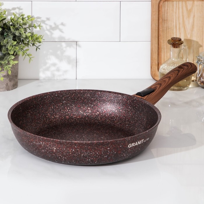 Сковорода Granit ultra, d=28 cм, съёмная ручка, антипригарное покрытие, цвет коричневый Сковорода Granit ultra, d=28 cм, съёмная ручка, антипригарное покрытие, цвет коричневый