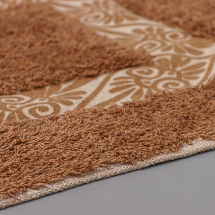 Коврик для дома Доляна &laquo;Вензель&raquo;, 50&times;80 см, цвет коричневый